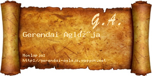 Gerendai Aglája névjegykártya